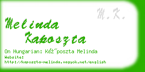 melinda kaposzta business card